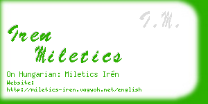 iren miletics business card
